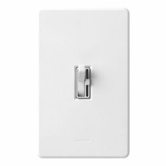 Lutron TGCL-153PH-WH White C.L Toggler LED CFL Single Pole 3-Way Dimmer