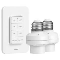 Remote Control Light Bulb Socket, 200FT Long Range Wireless Light Switch, Remote