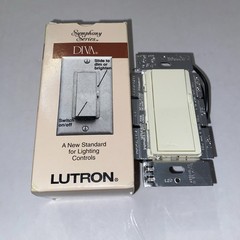 Lutron Diva Symphony Series Almond 600W Single Pole DV-600P-AL NOS