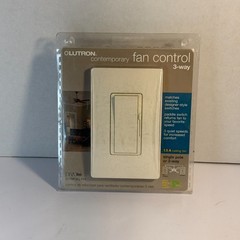 Lutron Diva 1.5 A Ceiling Fan 3-Way Light Almond With Faceplate DVWFSQ-FH-LA
