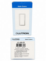 Lutron SC-1PS-TF Satin Colors On/Off Decorator Switch Black 15A 120/277V