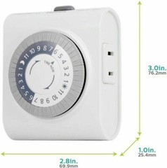 Philips Home Basic Timer Indoor Programmable Daily Cycle Polarized 2 Outlet New