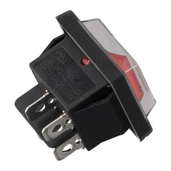 2 Pole Rocker Switch with Weather Cap and Blade Terminal Connection 16A/250V