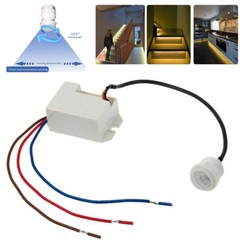 360°Mini PIR Motion Detector Installation Infrared Sensor Switch 110V