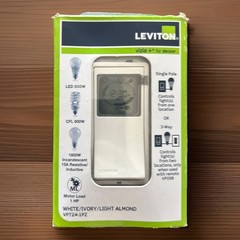 Leviton VPT24-1PZ Decora 24-Hour Programmable Timer Switch White NEW