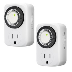 Indoor Mini 24-Hour Mechanical Outlet Timer, for Electrical Outlets, 30 Minut…