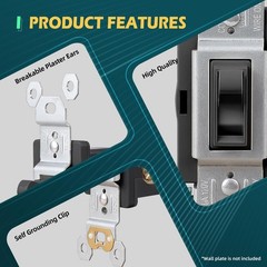 Toggle Electrical Switch, 3 Way Wall Light Switch, 15 Amp, 120 Volt, in Wall …