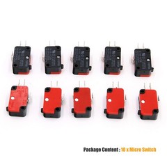 10Pcs 125V/250V 15A Cherry Micro Limit Switch SPDT Snap Action Button for Mic…