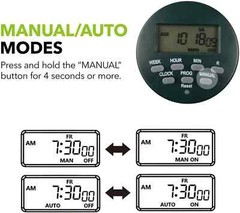 BN-LINK 7 Day Heavy Duty Outdoor Digital Stake Timer, 6 Outlets, Weatherproof