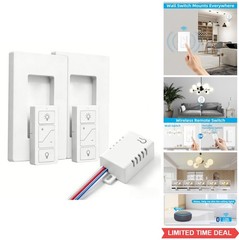 Wireless Dimmer Switch Kit 2 Remote 1 Receiver Alexa Voice Control Single Pole