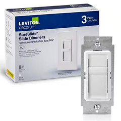 Sureslide Dimmer Switch for Dimmable LED, Halogen and Incandescent Bulbs – White