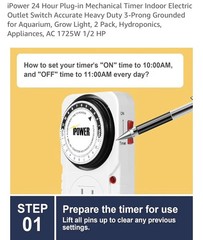 iPower 24 Hour Plug-in Mechanical Timer NEW