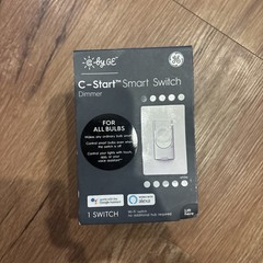 GE GE C-Start Wi-Fi Smart Switch- White NEW IN BOX, Alexa