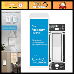 Smart Accessory Switch for 3-Way Lighting, Compatible with Smart Dimmers & Switc