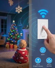 Effortless Wireless Remote Control Light Switch – 200FT Range 15A Capacity