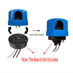 AC 120V-277V Photoelectric Switch for Outdoor Lights, Dusk to Dawn Auto Post Eye