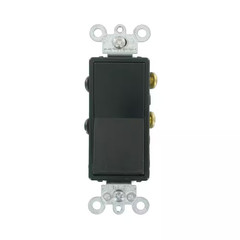 15 Amp Decora Residential Grade 4-Way Rocker Switch, Black 5604-2E