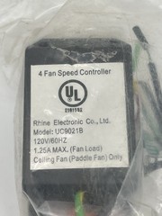 Rhine UC9021B 4 Speed Fan Controller 120V 1.25A Wall Control New Sealed OEM