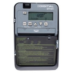 INTERMATIC DT Series 1-Circuit 20 Amp 24 Hour Surface Mount Digital Timer, Gray