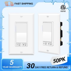 50PCS 3 Way Dimmer Switch for Dimmable LED ETL Listed No Neutral Wire Required