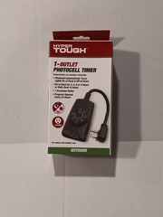 Hyper Tough Outdoor grounded Photocell Timer Dusk to Dawn Light Sensor Outlet