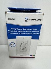 Intermatic SW30MWK 125V White Single Pole Spring Wound In-Wall Timer Switch