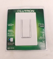 New Lutron Diva Single-pole/3-Way Dimmer DVWCL-153PH White LED+ 150w