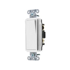 HUBBELL DS315W Wall Switch,White,15 A;Back; Side,3-Way 5Z784