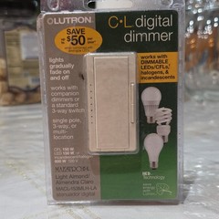 Lutron MACL-153MLH-LA Dimmer Switch Light Almond, Dimmable CFL/LED