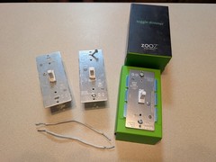LOT OF 3 – Zooz ZEN24 Z-Wave Plus Toggle Dimmer Smart Switch (Version 2.0d)