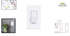 Wall Mount Dimmer Switch with Paddle Button for LED and Incandescent Bulbs