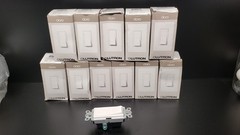 Lot of (11) NEW Lutron CA-1PS-WH Claro On/Off Switch, 15-Amp/Single-Pole, White
