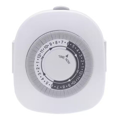15 Amp 24-Hour Heavy Duty Mechanical Dial Timer with 2-Grounded Outlet for Light