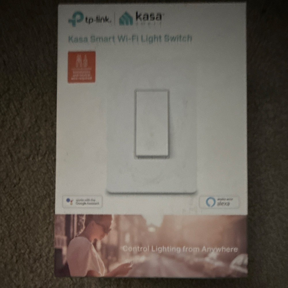 TP-Link HS200 Smart Wi-Fi Light Switch White App-Controlled Alexa Google