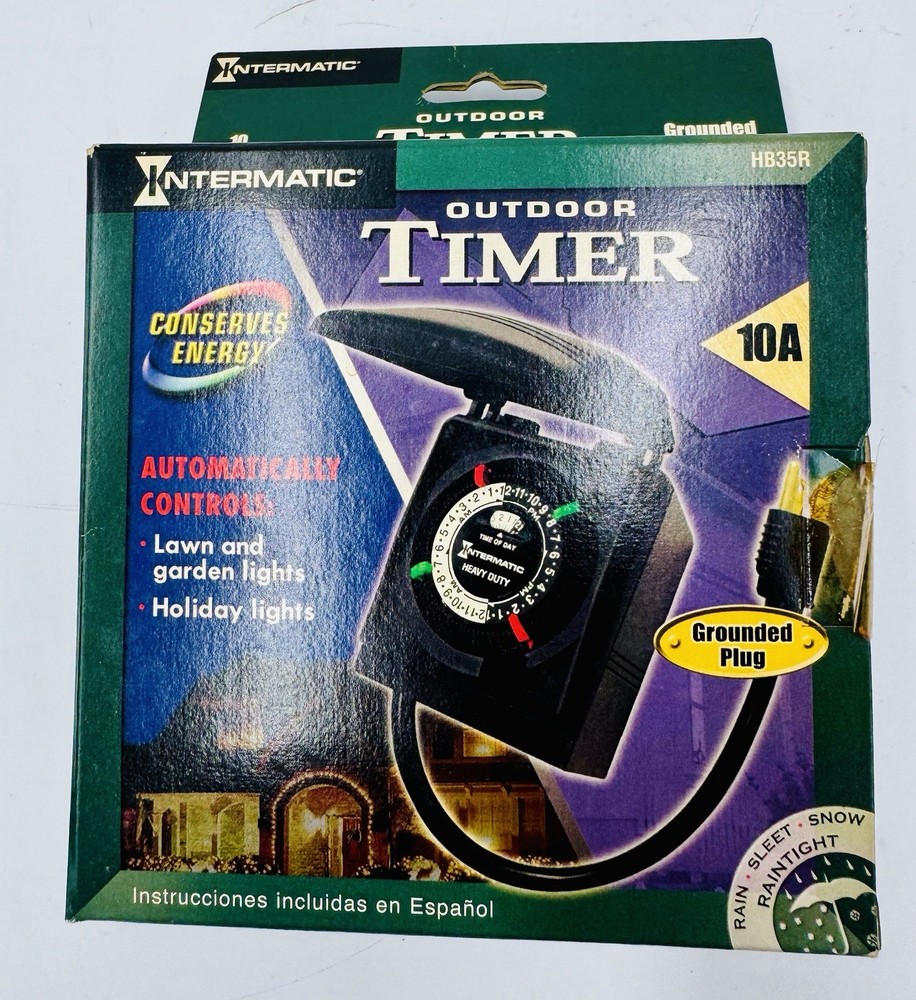Intermatic Heavy Duty 24 Hour Outdoor Timer Model HB35R 1200 Watt 10A Brand New