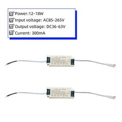 12-18W LED Driver Constant Current 300mA AC 85-265V Output 36-63V SM Male Con…