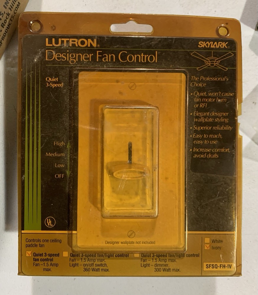 Lutron Electronics Skylark Fan Speed Control – Designer, Quiet.