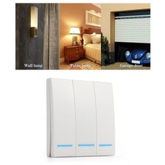 86-Type Wireless Switch RF 433MHz Wall Panel for LED Fluorescent Lamps