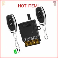 12V Remote Control Switch Wireless,Low Voltage DC 12V-72V 30A RF Relay Switch Ki