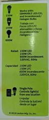 Leviton 6672 M02-6672-3PW Universal Slide Dimmers White Pack Of 3