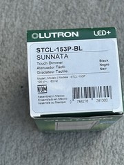 Lutron Sunnata STCL-153P-BL LED+ Touch Dimmer Black 3Way/Single Pole No Neutral