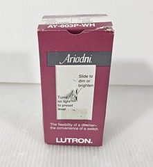Lutron Ariadni 450W 3-Way Dimmer Switch White NEW