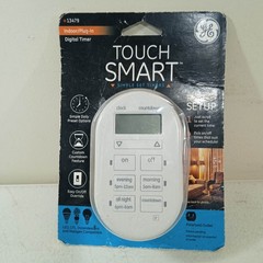 GE 15AMP Touch Smart Digital Timer 6 Push buttons 25055 In-wall& 13479 Plug-In