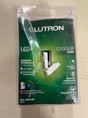 Lutron TGCL-153PH-WH White Single Pole Or 3 Way Toggler CFL/LED Dimmer