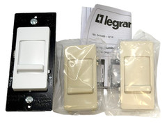 Legrand Wide Slide CFL/LED/Incandescent Single Pole Dimmer WSCL450TC Tri-Color