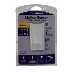 Occupancy Sensor Switch Auto On/Off Single-Pole Lutron MS-OPS2H-WH, White