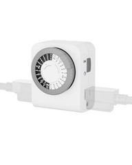 Outlet Timer with 2 Grounded Outlets, Mechanical 1 Pack-3Prong(Dual outlet)