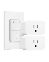 Remote Control Outlet, Wall Mounted Wireless Light Switch, 2 Independent Cont…