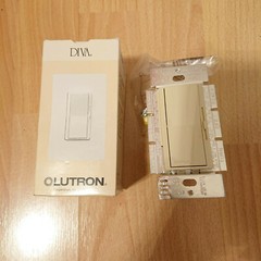 Lutron DVLV-603P-IV 600 Watt 3-Way Magnetic Low Voltage Dimmer, Ivory