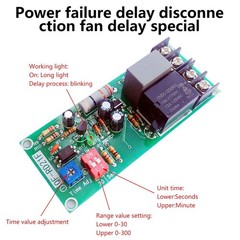 Timer Relay Module Adjustable AC100V 220V Delay Switch for Cooling Fan Systems